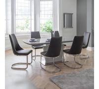 Como Extending Dining Set - 160cm-200cm - 6-8 Seater - 4-6 Chairs Option - White Gloss