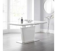 Como Extending Dining Table - 160cm-200cm - 6-8 Seater - White Gloss