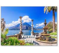 Como Lake. Varenna Town. Italian Traditional Lake Village. Italy, Europe., Fridge Magnet