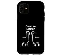 Como Se Llama Retro Pixel Llama Spanish Humor Graphic Design Case for iPhone 11