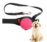 COMOCE Retractable Dog Leash,10Ft Hands Free Extendable Puppy Running Leash,Auto Locking,Adjustable Waist Belt for Walking, Jogging, Travel for Medium And Large Dogs,Black,Pink