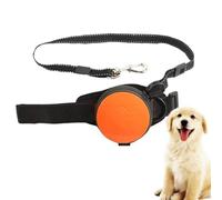 COMOCE Retractable Dog Leash,10Ft Hands Free Extendable Puppy Running Leash,Auto Locking,Adjustable Waist Belt for Walking, Jogging, Travel for Medium And Large Dogs,Black,Orange