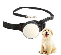 COMOCE Retractable Dog Leash,10Ft Hands Free Extendable Puppy Running Leash,Auto Locking,Adjustable Waist Belt for Walking, Jogging, Travel for Medium And Large Dogs,Black,Weiß