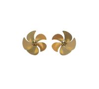COMODO 1 Pair 40x3mm 5-Paddle Copper Propellers for 1/100 Scale RC Boats - 40mm OD, 3mm Shaft Hole, Includes Positive & Negative Rotation Props(3mm threaded hole)