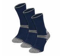 Comodo 3 Pack Kids Merino Wool Hiking Socks (3 Sizes) - 7-10 Years - Navy