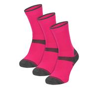 COMODO Girl's 3 Pack Merino Wool Hiking Socks | Anti Blister Socks in Pink | Size: 4-6 Years COMODO Pink 4-6 Years