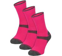 COMODO Girl's 3 Pack Merino Wool Hiking Socks | Anti Blister Socks in Pink | Size: 4-6 Years COMODO Pink 4-6 Years
