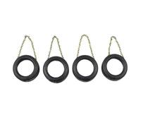 COMODO 30x11mm Rubber Anti-Collision Simulation Tires with Decorative Chains Compatible With RC Fishing Boats and Remote Control Vehicles (4 Pcs)