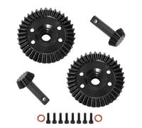 COMODO 37T 13T Steel Differential Gear Set for 1/10 Scale RC Cars - Ring and Pinion Gear Replacement Part Compatible with TRX Models(4PCS)