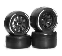 COMODO 4pcs 60mm RC Racing Tires with 14mm Wheel Hex for 1/10 Scale F1 RC Car Replacement Parts