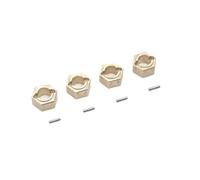 COMODO 4pcs Brass 7mm Hex Hub Adapters Compatible With 1/24 and 1/18 FCX18 EAZYRC RocHobby FJ RC Car Upgrade Parts