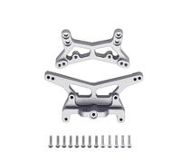 COMODO Aluminum Front & Rear Shock Towers Compatible With 1/24 Scale 2WD RC Buggy Models Including LOS00007 B T Parts RTR(Silver)