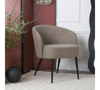 Comodo Armchair In Teddy Fleece Fabric Single Chair Bouce Taupe