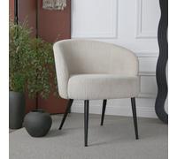Home Garden Direct 'comodo Armchair In Teddy Fleece Fabric Single Chair Chenille Beige, Cream