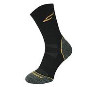 COMODO - Bamboo Hiking Socks for Summer | Anti Blister Cushioned Heel & Toe | Mens & Ladies (3-5.5, Black - Orange)
