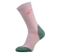 COMODO - Bamboo Hiking Socks for Summer | Anti Blister Cushioned Heel & Toe | Mens & Ladies (6-8, Pink - Grey)