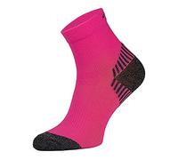 COMODO - Compression Running Socks | Short Low Cut Ankle Length Invisible Socks | Mens & Womens (3-5.5, Pink Neon)