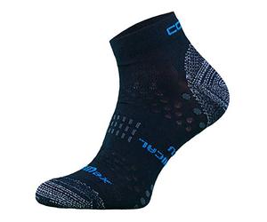 COMODO - Coolmax Running Socks | Mens & Ladies | Thin Trainer Ultralight Ankle Socks with Arch Grip Support (6-8, Black)
