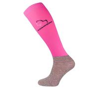 Comodo - Ladies Knee High Horse Riding Equestrian Socks | Womens Thin Technical Microfibre Socks for Horse Competition (3-5.5, Neon Pink)