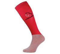 Comodo - Ladies Knee High Horse Riding Equestrian Socks | Womens Thin Technical Microfibre Socks for Horse Competition (6-8, Red)