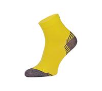 COMODO Men's 1 Pack Low Cut Ankle Compression Running Socks in Yellow | Size: 3-5.5 COMODO Yellow 3-5.5