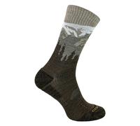 Comodo Mens Ladies Light Performance Crew Merino Wool Socks | Trekking Socks - 6-8 UK - Tabaco Mountain