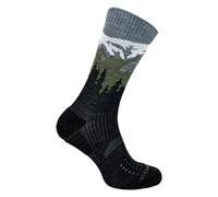 Comodo Mens Ladies Light Performance Crew Merino Wool Socks | Trekking Socks - 9-11 UK - Antracite Mountain