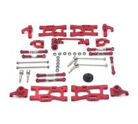 COMODO Metal Swing Arm & Steering Cup Bearings Set - 12 Pack Replacement Hardware for 1/12 124016-124019 & 1/14 144001-144010 RC Cars(Red)