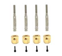 COMODO RC Crawler Brass 12mm Wheel Hex Extended Adapter with Output Shaft for 1/10 Scale Upgrade Compatible with H8H YiKong Models(B)
