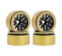 COMODO RC Crawler Brass Beadlock Wheel Rim Hub 1/10 Scale 1.9 Inch Compatible with III AXI03006 YK4082 and Similar Models(C 4PCS)