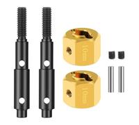 COMODO RC Crawler Brass Wheel Hex Extended Adapter 1/10 Scale for Ascent Portal Axle Stub Drive Shaft(10mm)