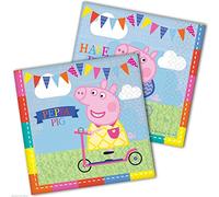 Comogiochi Peppa Pig Napkins, 16 Count, 1.80 x 16.80 x 16.60 CM, 2 ply. Multi-Coloured