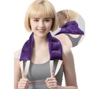 COMOIL Microwave Heating Pad for Neck and Shoulders, Back with Handles, Long Heated Neck Wraps, Reusable Heat, Wet Heat Packs, Cold and Warm Compress