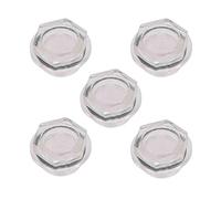 COMOK 25mm/1" Male Threaded Dia Air Compressor Fittings Clear Plastic Oil Level Liquid Sight Glass Window 5Pcs