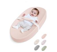 COMOMY Vegan Leather Baby Changing Mat, 80x40 cm Anti-Roll Pad, Pink