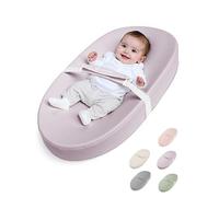 COMOMY Vegan Leather Nappy Baby Changing Mat with Waterproof and Wipeable PU Cover, Anti-Roll and Anti-Slip Diaper Chang Mat with Safety Straps, Portable Changing Pad, for Dresser and Table (Purple)