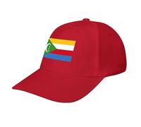 Comoros Flag Baseball Cap,Summer Adjustable Classic Low Profile Hat for Men Women,The Ultimate Accessory for Activies Red
