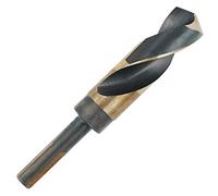 COMOWARE 1" Reduced Shank Drill Bit, HSS M2, Black & Gold Drill Bit with 3-Flat 1/2" Shank, 135° Split Point, Metal Drills Bits for Steel/Aluminum/Iron/Plastic/Wood, for Electricians & DIY
