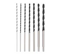 COMOWARE 12“ Extra Long Brad Point Drill Bit Set - 300mm Carbon Steel Wood Drill Bit Set for Hardwood, Plywood, Plastic, 7Pcs | 1/8'', 3/16'', 1/4'', 5/16'', 3/8'', 7/16'', 1/2''