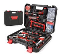 COMOWARE 177 Pcs Home Tool Kit - Basic Household Hand Tool Set, Truck Tool Kit Socket Wrench Combination Tool Set for Home with Plastic Toolbox Storage Case, Rv tool set