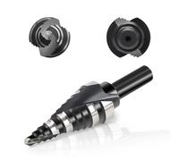 COMOWARE 3/16"-7/8" Step Drill Bit, 2-Flute M2 HSS Spiral Grooved Step Drill Bit for Metal Wood Plastic
