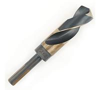 COMOWARE 5/8" Reduced Shank Drill Bit, HSS M2, Black & Gold Drill Bit with 3-Flat 1/2" Shank, 135° Split Point, Metal Drills Bits for Steel/Aluminum/Iron/Plastic/Wood, for Electricians & DIY