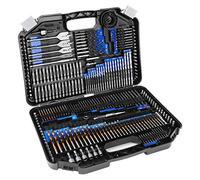 COMOWARE Drill Bit Set, 246 Drill Bit Sets, Cordless Drill Bit Set for Wood, Metal, Masonry, Cement and Screwdriver Bit Set Blue