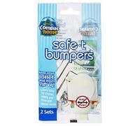 COMPAC HOME 11220 Compac’s Stabilizers T Bumpers, Lock Place, Keeps Children, Elderly, Disabled Safe from Slipping Off Shaking, Moving or Wobbly Toilet Seat (2 Sets), 1 Count (Pack of 2), White