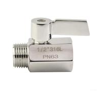 Compact 1/2 Inch NPT Shower Head Shut Off Valve, Stainless Steel with Reliable Leakproof Design for Home Use
