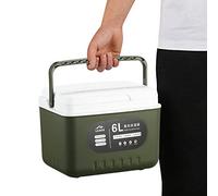 Compact 1/2 Piece Ice Coolers - 5.4 Quart Ice Chest, Durable Ice Box | Heavy Duty Ice Chest, Portable Ice Cooler for Camping Travel