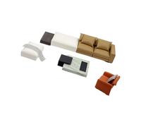 Compact 1/20 Scale Dollhouse Sofa Model Display Creative Projects or Photos Dollhouse Sofa Miniature