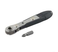 Compact 1/4 Drive Ratchet Wrench Featuring Quick Socket Change And Dual Direction Adjustment, Lightweight Design Fits Narrow, High Torque 45# Steel Construction For Efficient Maintenance Work