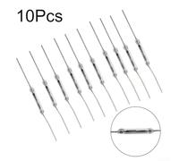 Compact 10PCS Reed Switch Magnetic Switch 2 * 14mm Normally Open Induction Switch with 100VDC Maximum Switching Voltage