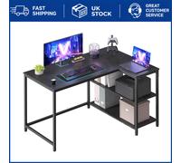VASAGLE L Shaped Corner Desk Computer Gaming Desk with Storage Reversible Height